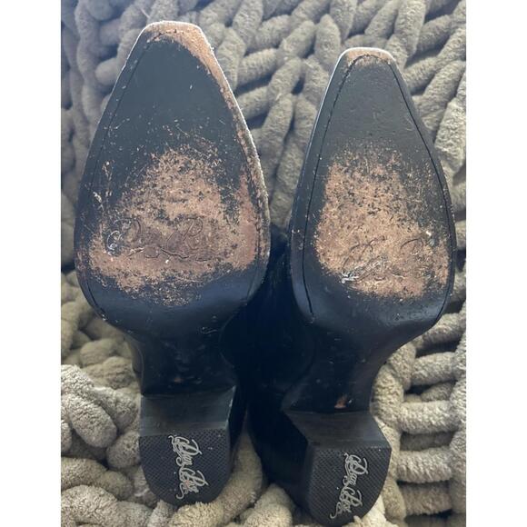 Dan Post women's Western Boots Black Leather Embroidered Sz 7M Cowgirl Festival - Picture 8 of 12